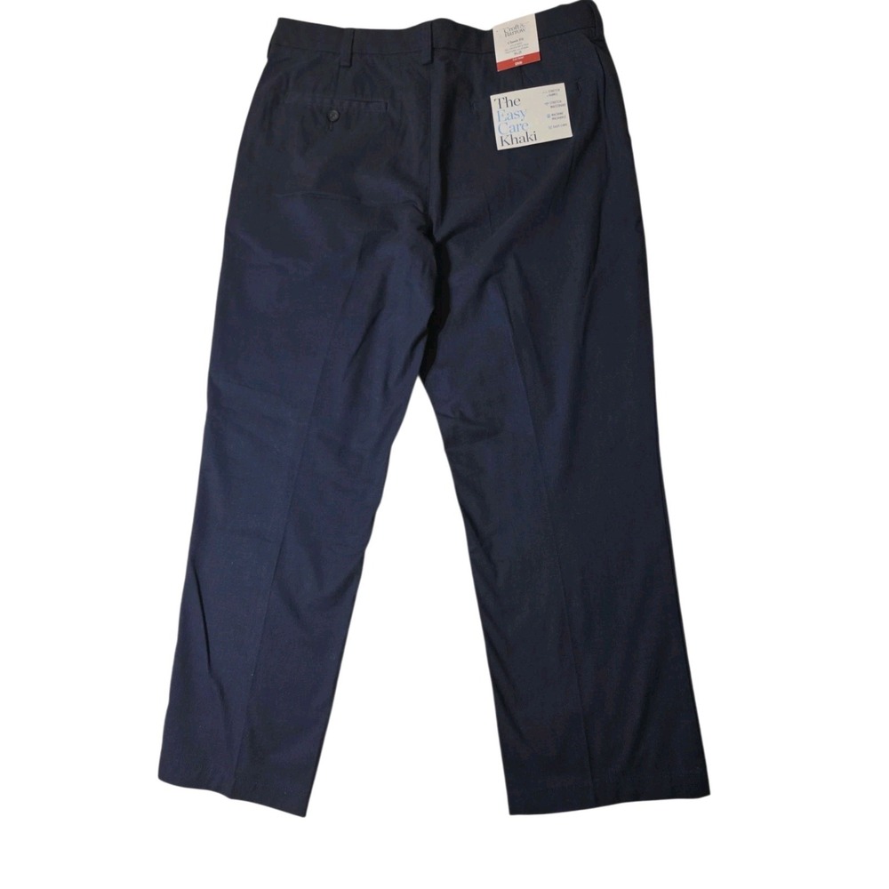 Croft & Barrow Easy Kahki Men's Navy Blue Straight Classic 34x28.5 NWT - Picture 2 of 7